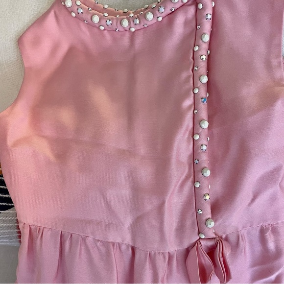 Vintage 60s Beaded Maxi Dress - Picture 6 of 7